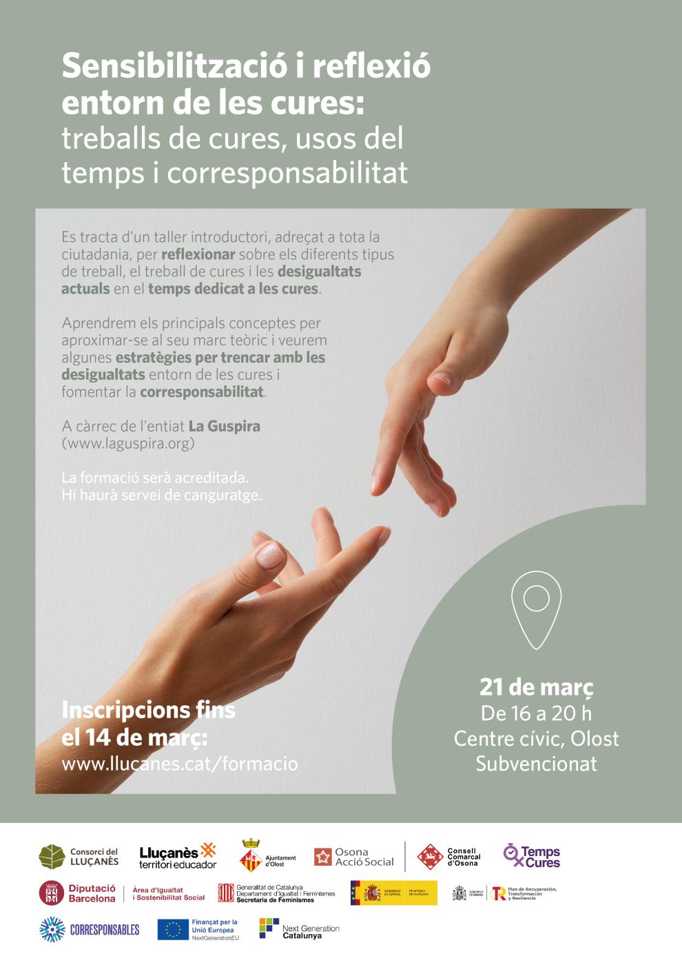 Sensibilització i reflexió entorn de les cures